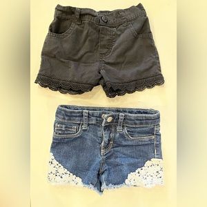 Two pairs of jean shorts size 3T